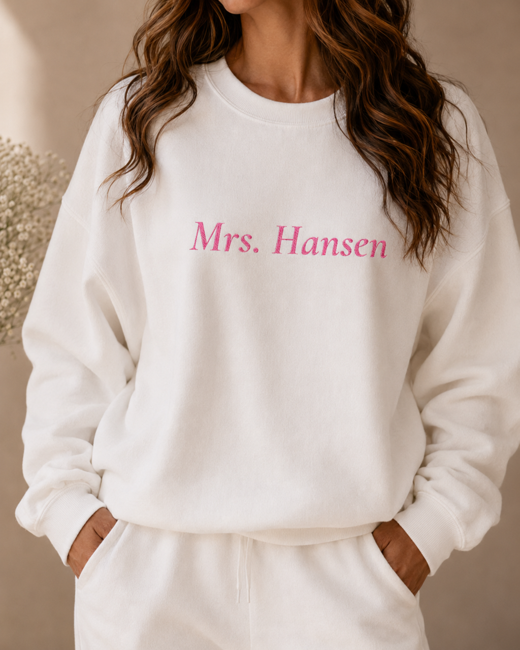 Pink Mrs Sweatshirt