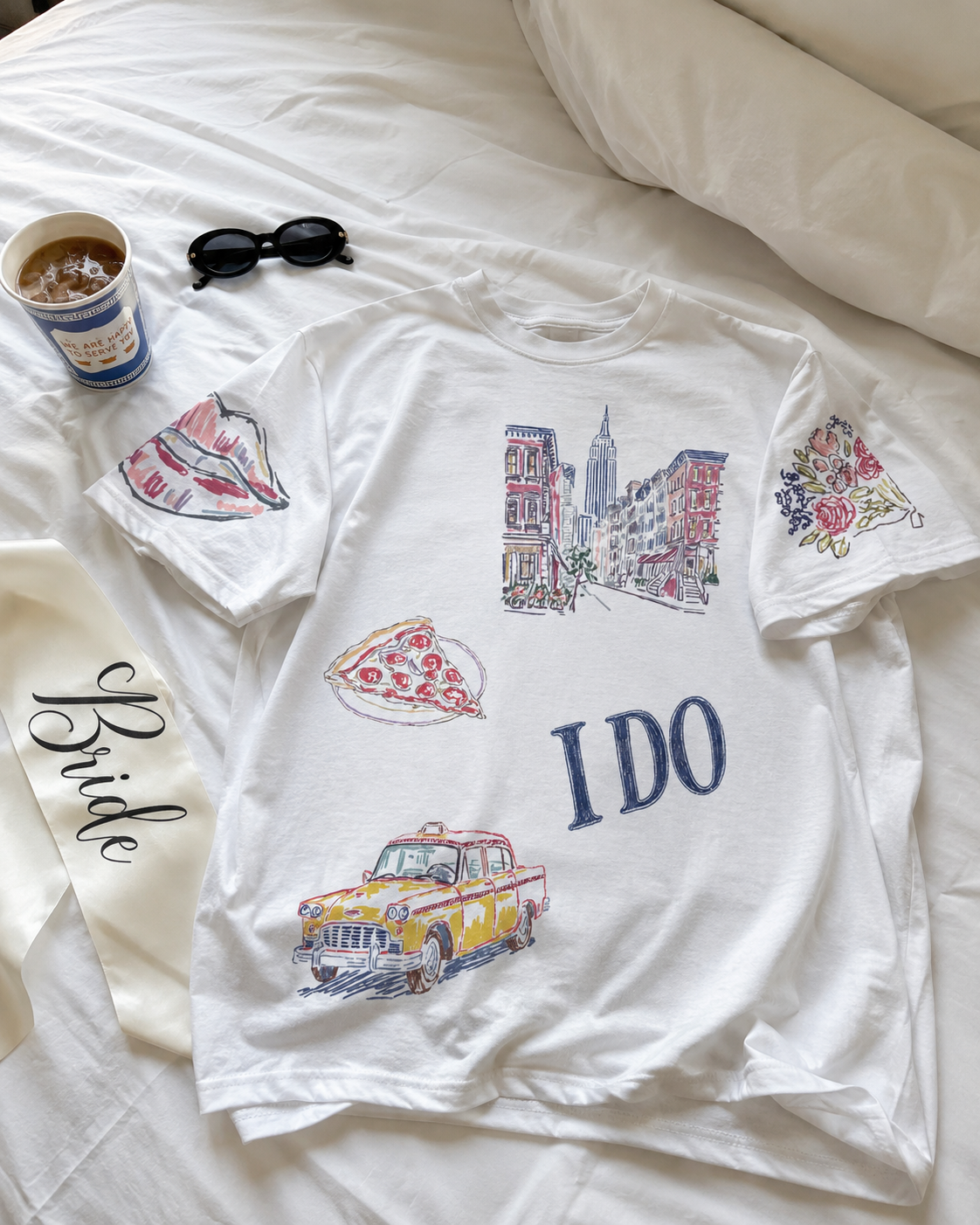 NY Bride Doodles T-shirt