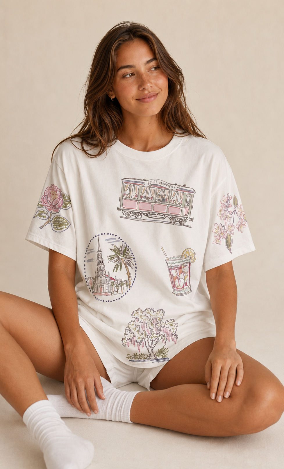 Charleston Bride Doodles T-shirt