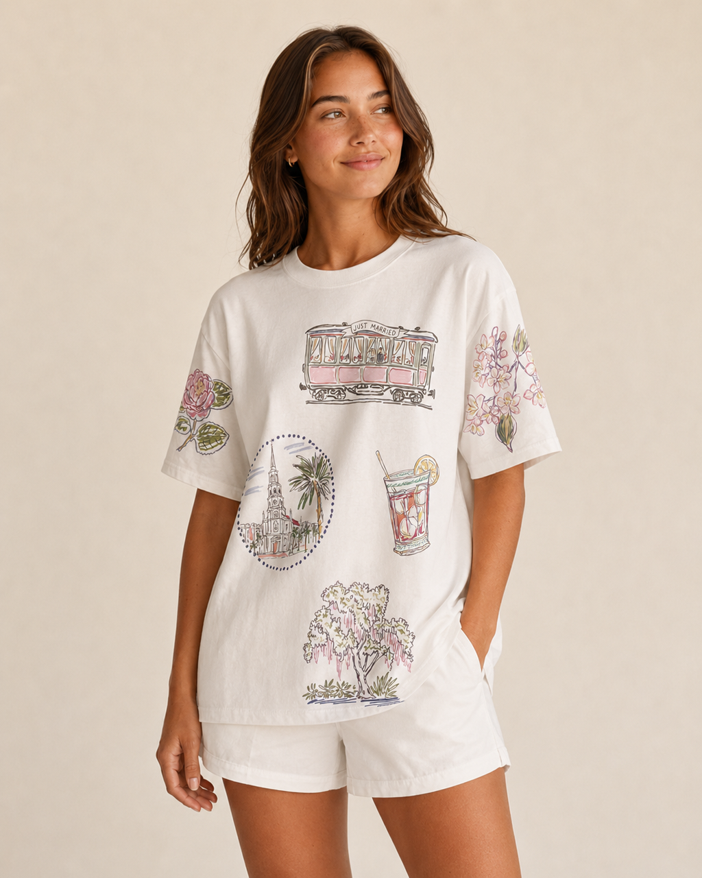 Charleston Bride Doodles T-shirt