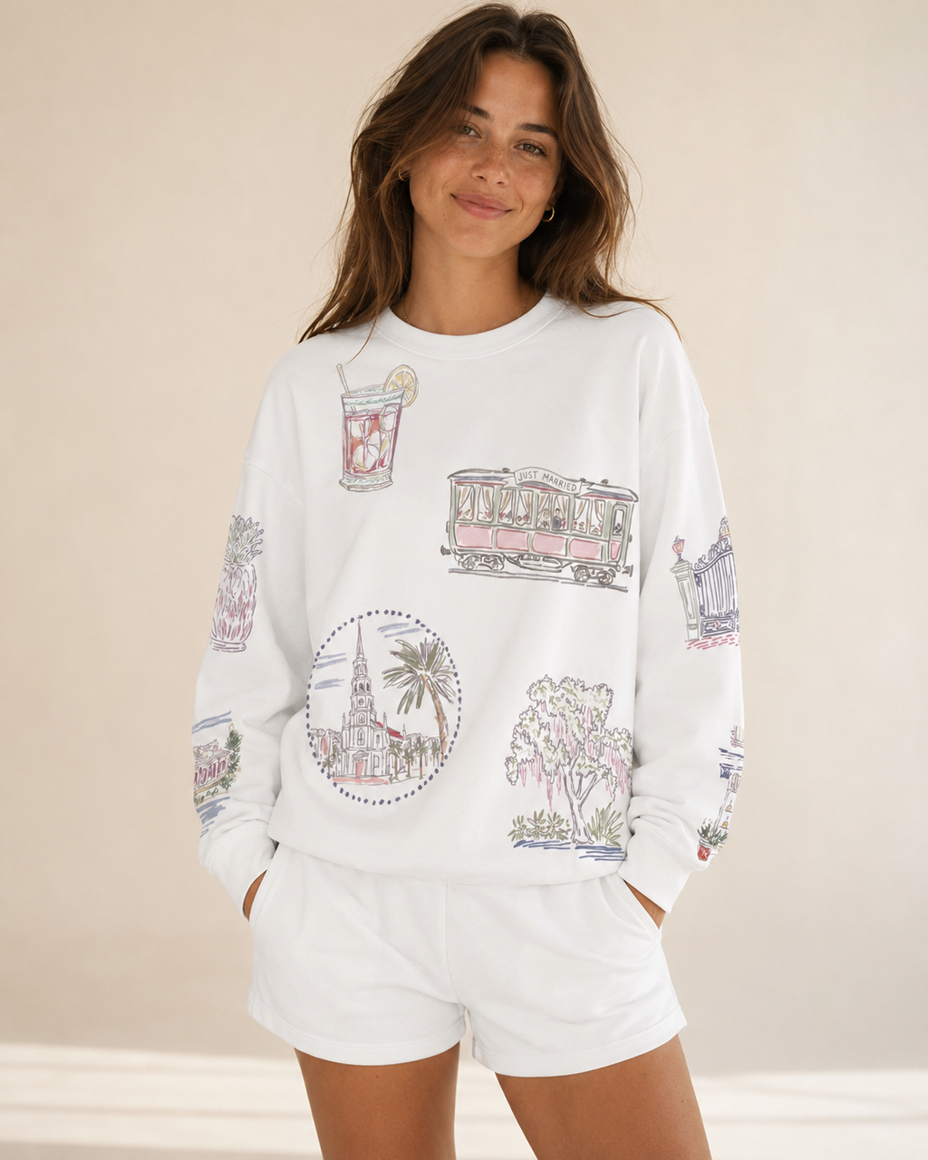 Charleston Bride Doodles Sweatshirt