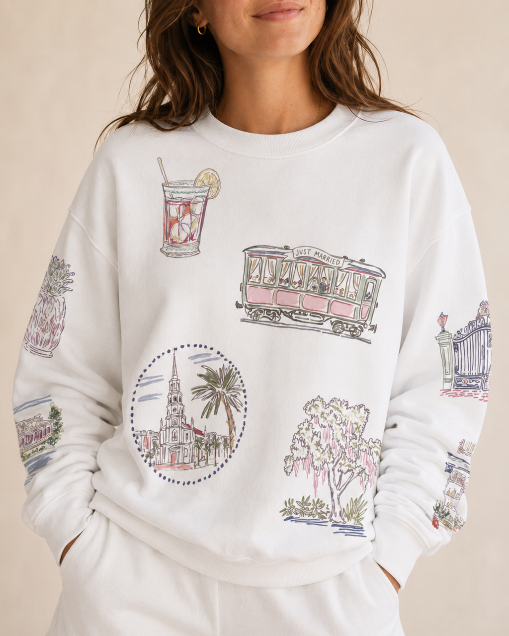 Charleston Bride Doodles Sweatshirt