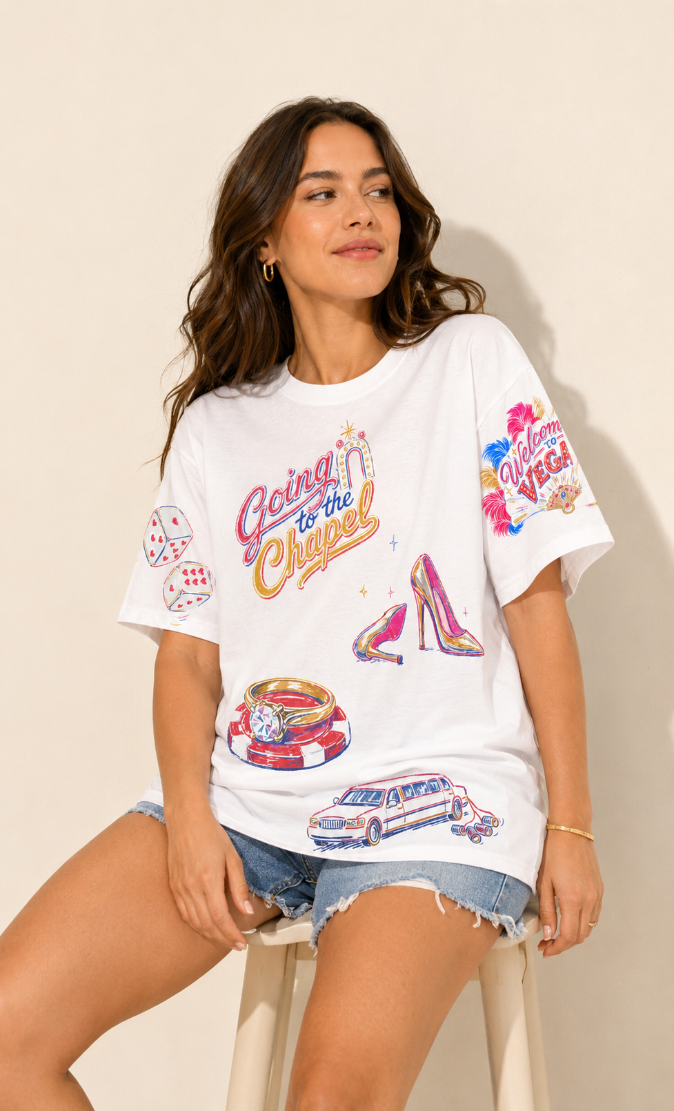 Las Vegas Bride Doodles T-shirt