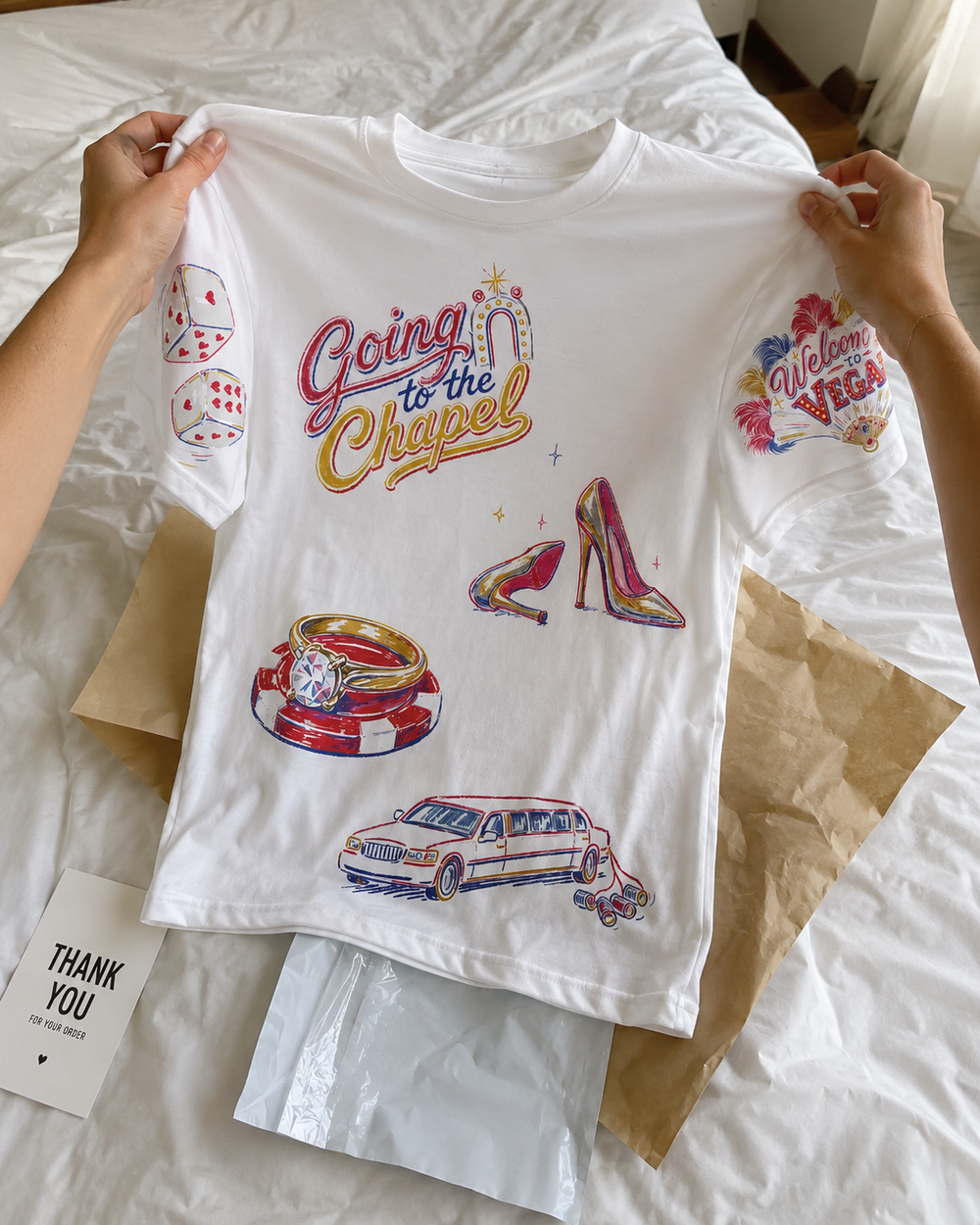Las Vegas Bride Doodles T-shirt