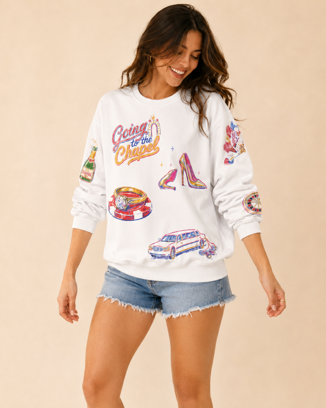 Las Vegas Bride Doodles Sweatshirt