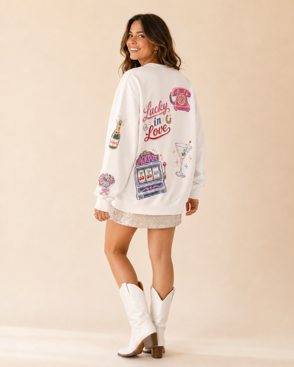 Las Vegas Bride Doodles Sweatshirt