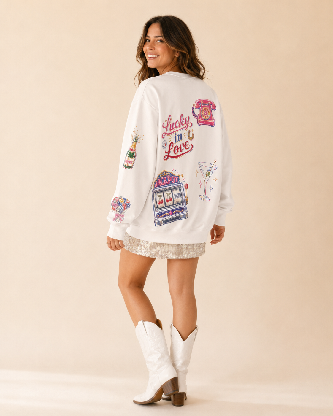 Las Vegas Bride Doodles Sweatshirt