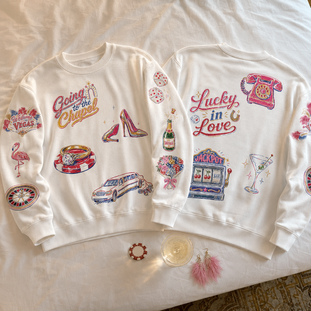 Las Vegas Bride Doodles Sweatshirt