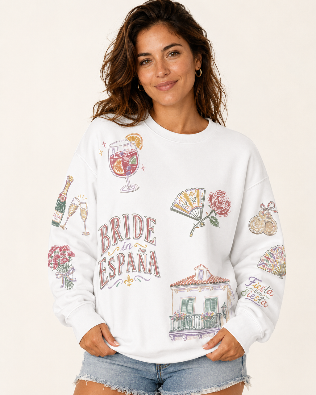 Spain Bride Doodles Sweatshirt