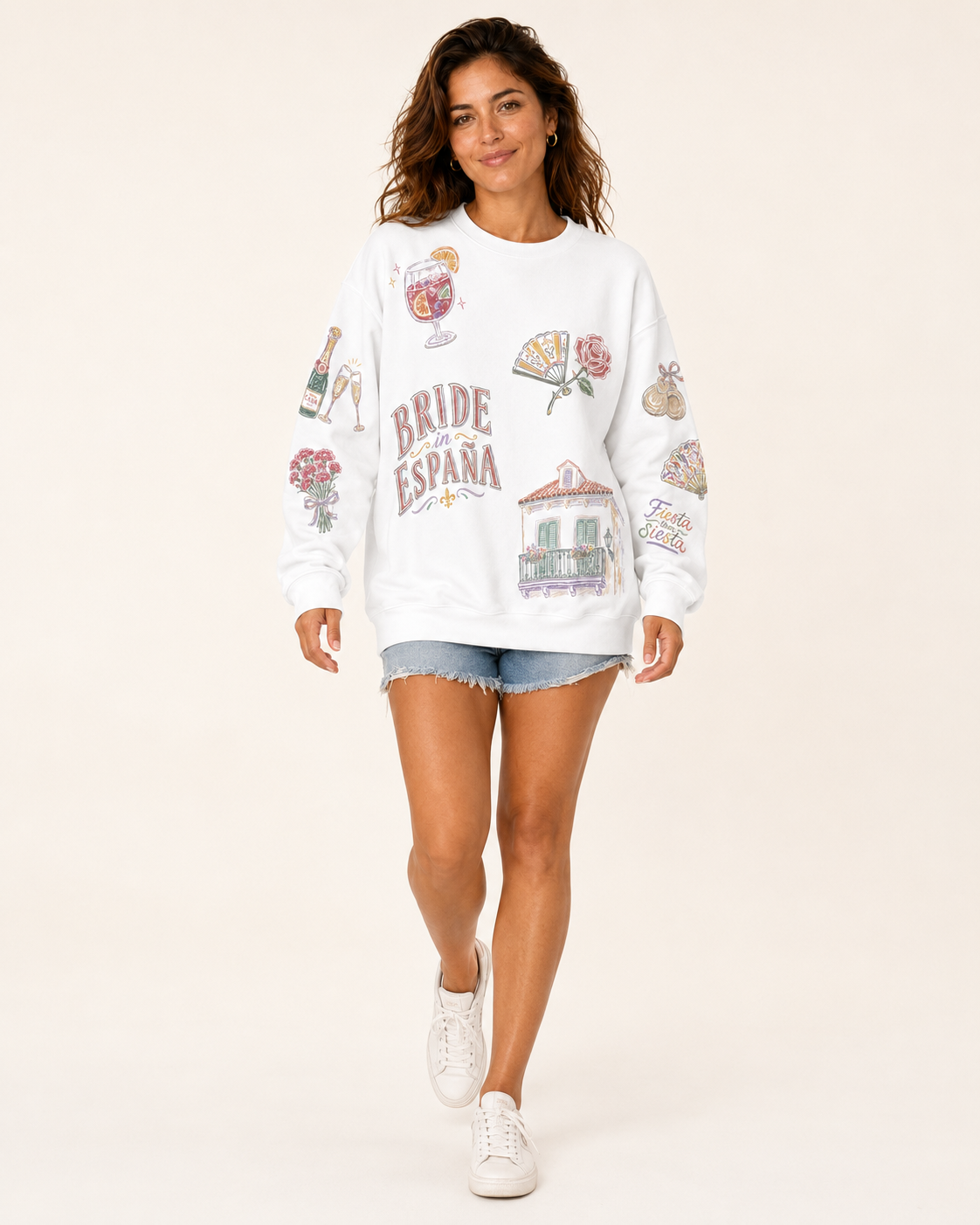 Spain Bride Doodles Sweatshirt