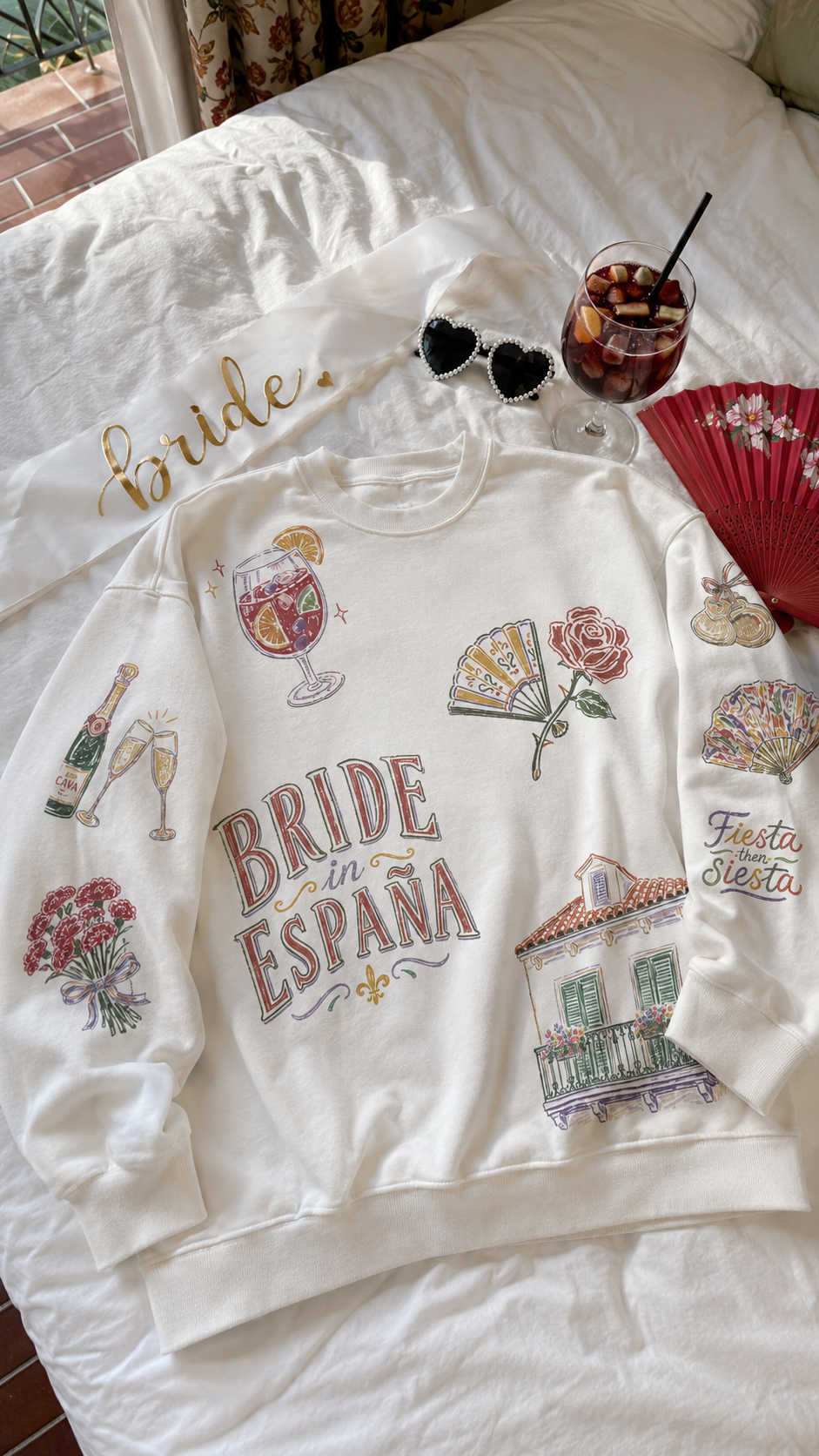 Spain Bride Doodles Sweatshirt