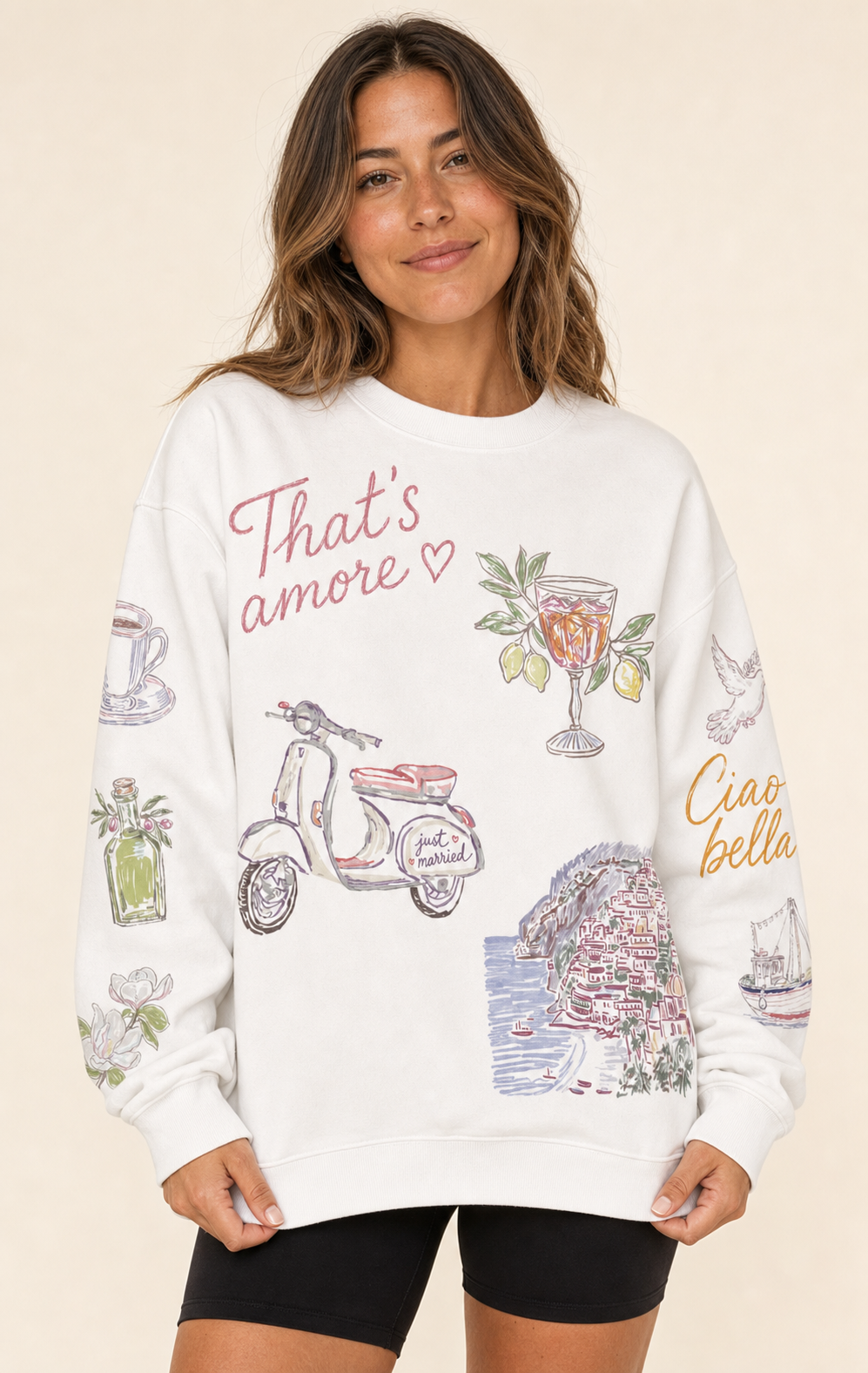 Italy Bride Doodles Sweatshirt