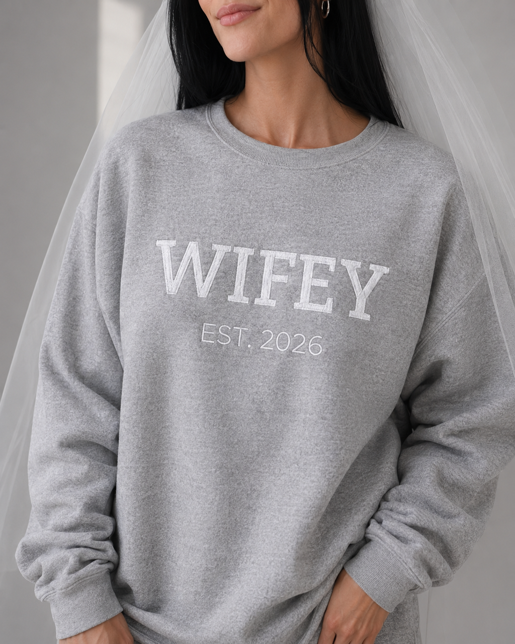 White Wifey Est Sweatshirt