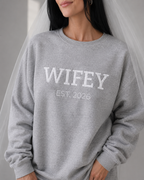 White Wifey Est Sweatshirt