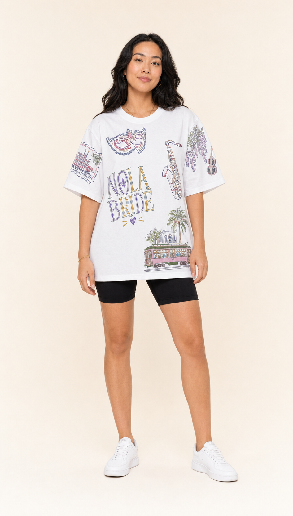 NOLA Bride Doodles T-shirt