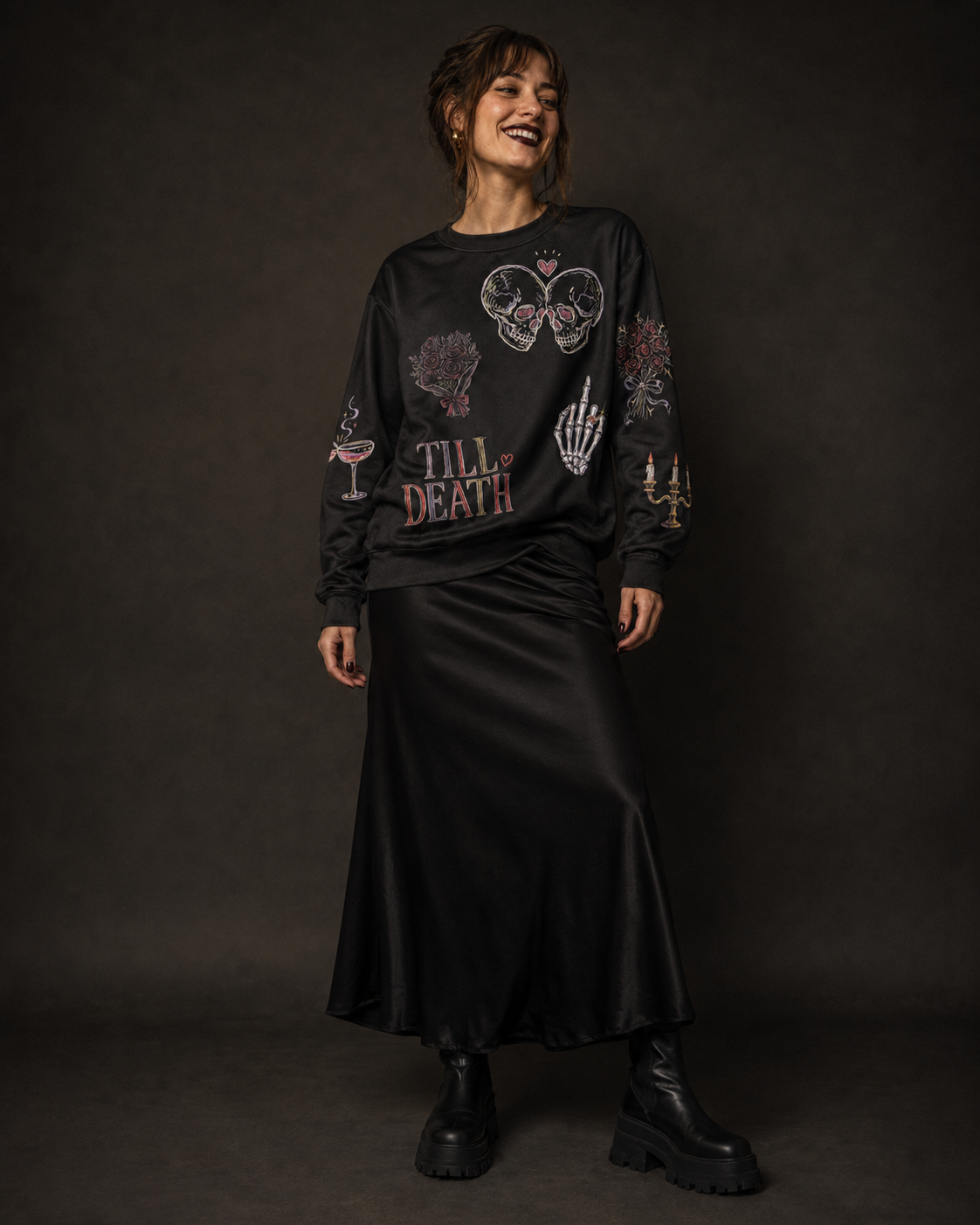 Spooky Bride Doodles Sweatshirt