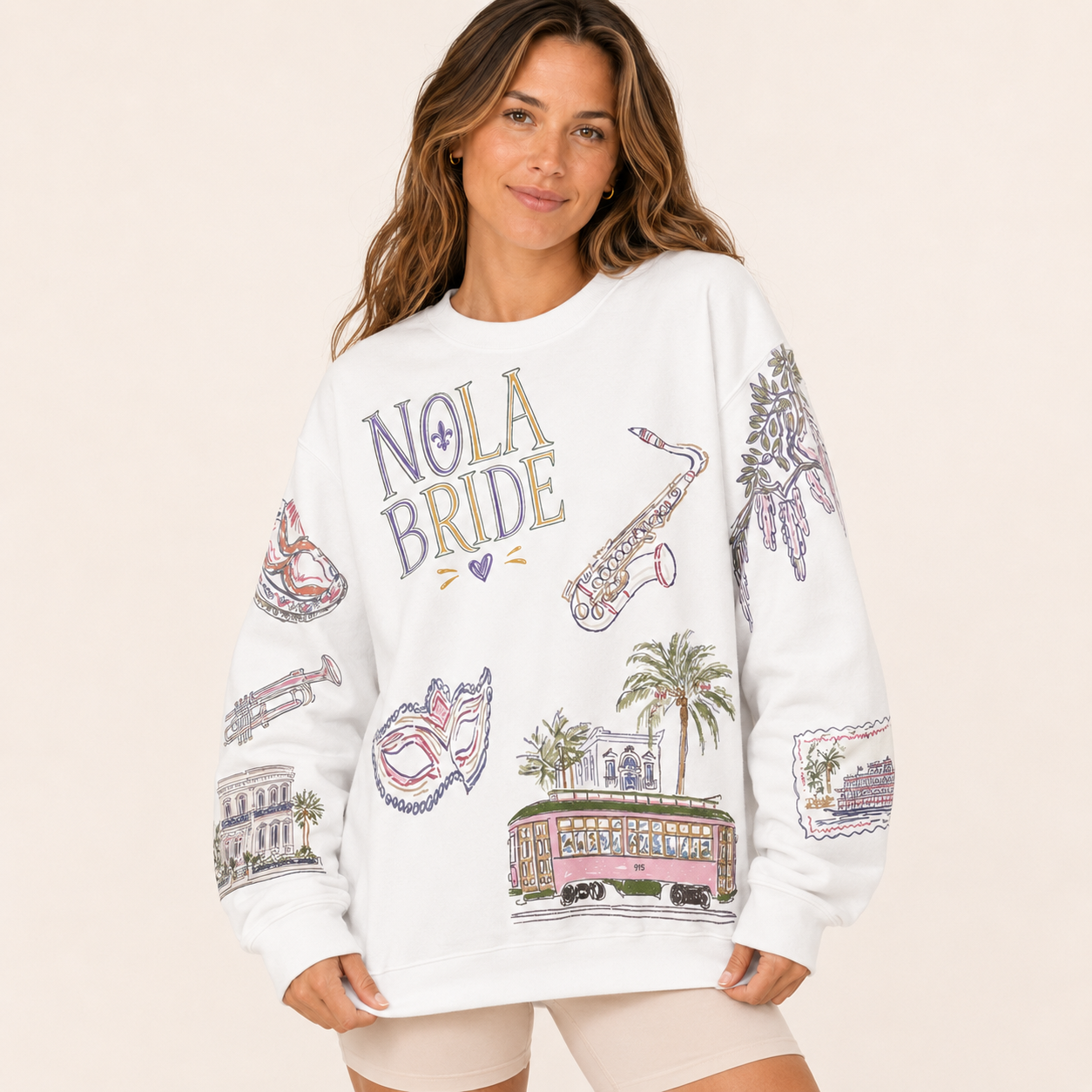 NOLA Bride Doodles Sweatshirt