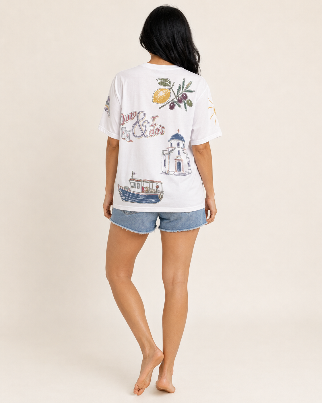 Greece Bride Doodles T-shirt
