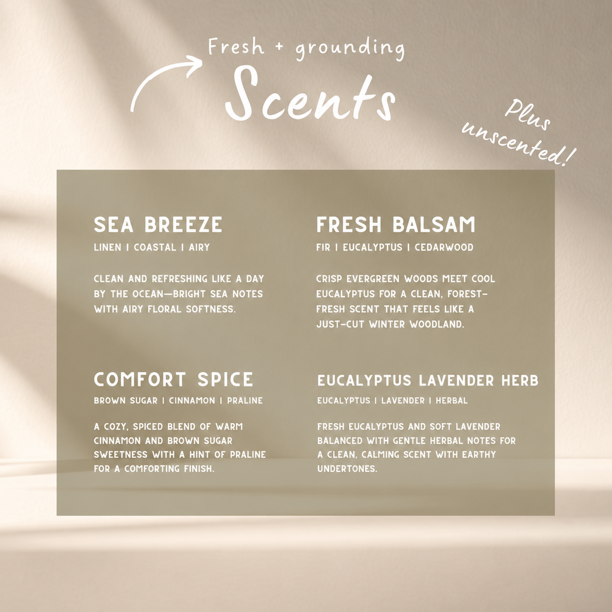 Vowed candle scents