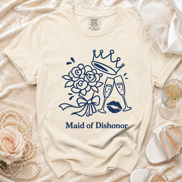Maid of Dishonor T-Shirt in Ivory