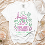 White t-shirt for Jennifer's Bach Nashville, TN Summer 2026 with rodeo graphics.