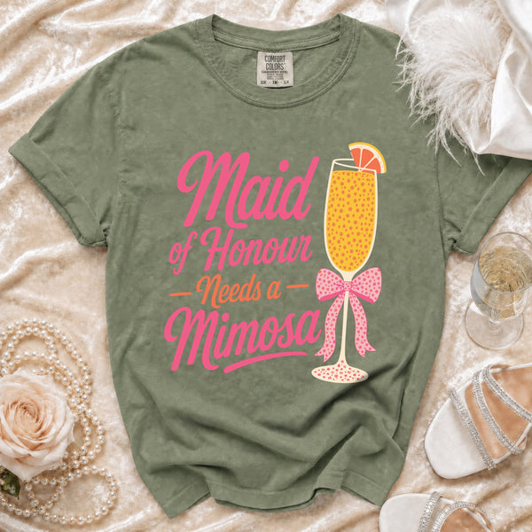Mimosa Maid T-Shirt in Moss