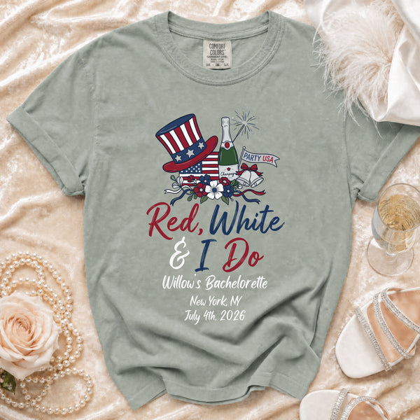 Red, White & I Do Celebration T-Shirt in Bay