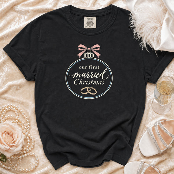 Married Christmas T-shirt in Black