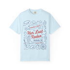 Light blue t-shirt with "Jennifer's Bach Her Last Rodeo Nashville, TN Summer 2026" text and western graphics.