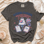 T-shirt with "Wedding Planner Because Therapy Is Expensive" and wedding graphics.