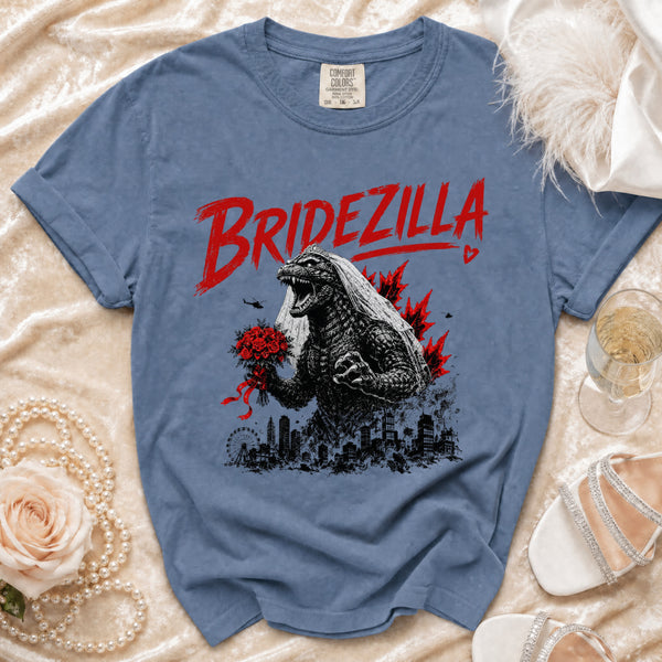 Bridezilla Unleashed T-Shirt in Blue Jean
