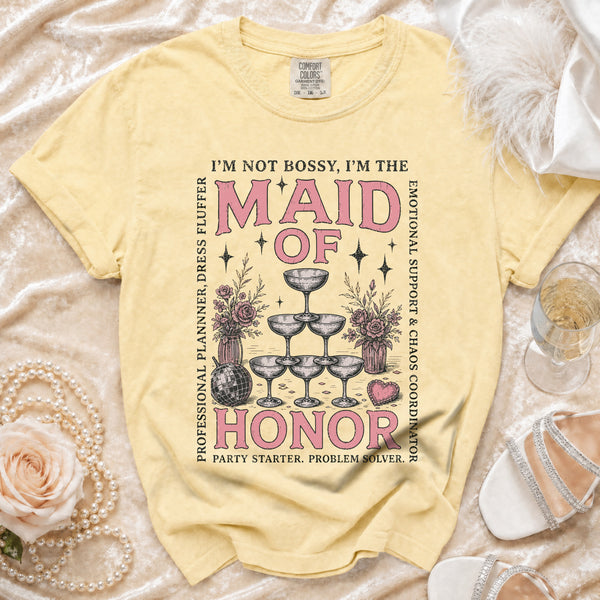 Maid of Honor T-Shirt in Butter