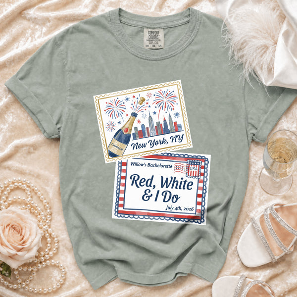Red, White & I Do T-shirt in Bay