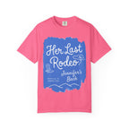 Pink t-shirt with "Her Last Rodeo Jennifer's Bach" and Nashville details.