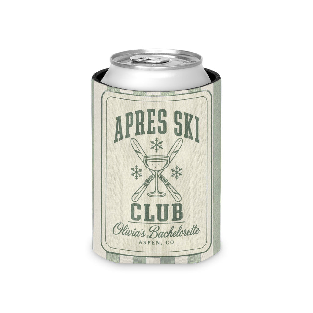 Apres Ski Club striped can cooler, Bay
