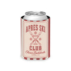 Apres Ski Club striped can cooler, Crimson