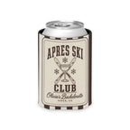 Apres Ski Club striped can cooler, Espresso