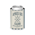 Apres Ski Club striped can cooler, Ice Blue