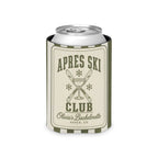 Apres Ski Club striped can cooler, Moss