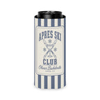 Apres Ski Club slim can cooler for tall seltzer cans, Blue Jean