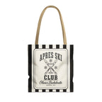 Apres Ski Club striped tote bag, Black