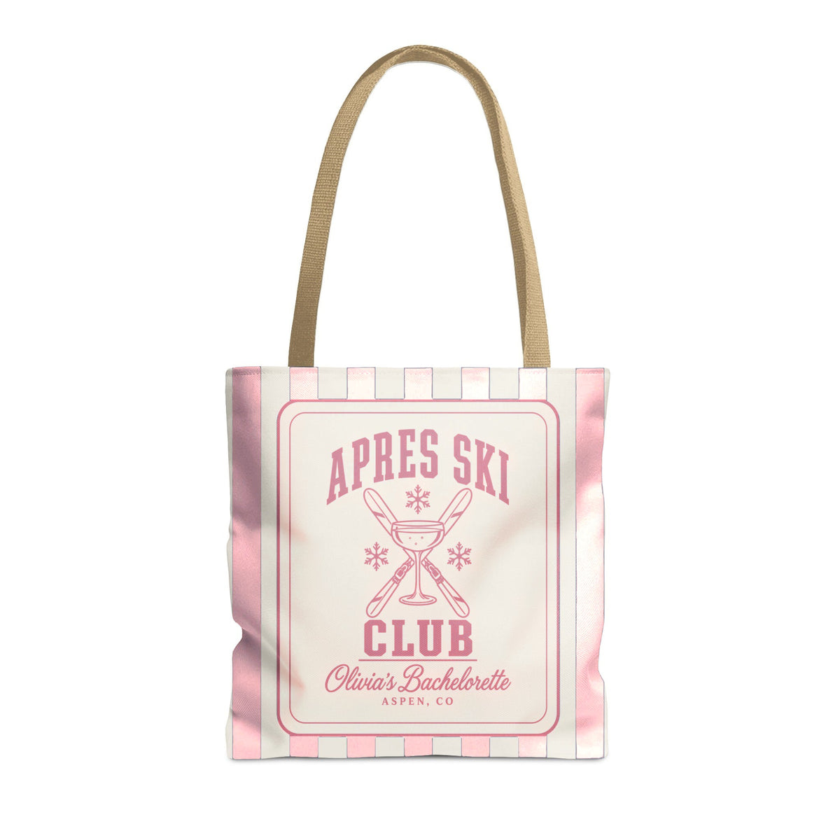 Apres Ski Club striped tote bag, Blossom