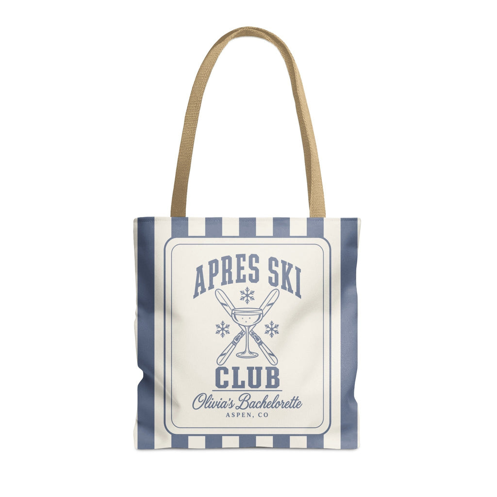 Apres Ski Club striped tote bag, Blue Jean