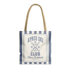 Apres Ski Club striped tote bag, Blue Jean