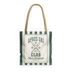 Apres Ski Club striped tote bag, Blue Spruce