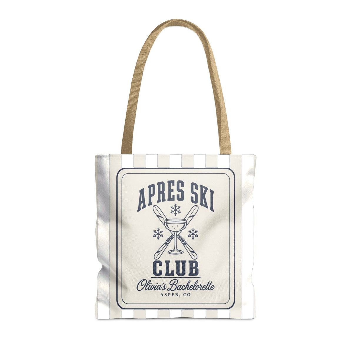 Apres Ski Club striped tote bag, Bride