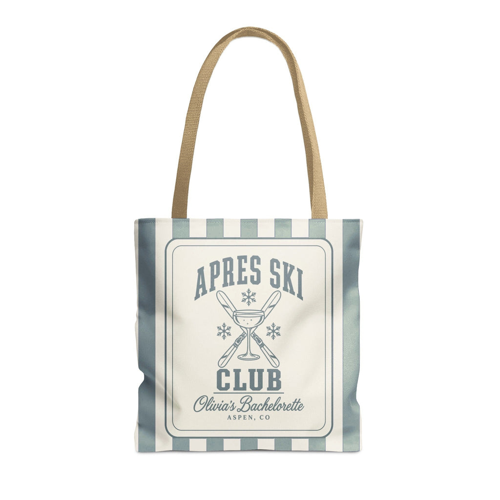 Apres Ski Club striped tote bag, Ice Blue