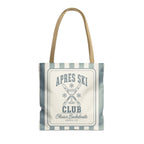 Apres Ski Club striped tote bag, Ice Blue