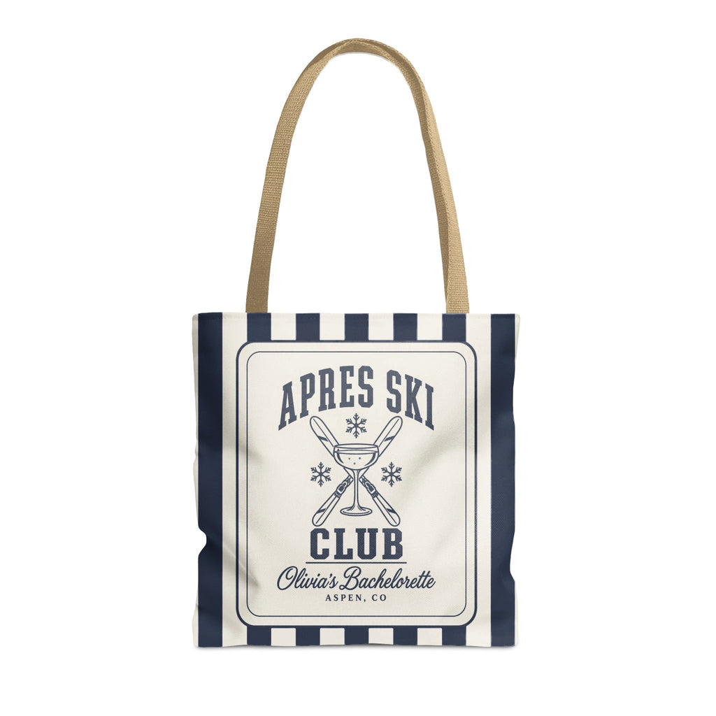 Apres Ski Club striped tote bag, True Navy