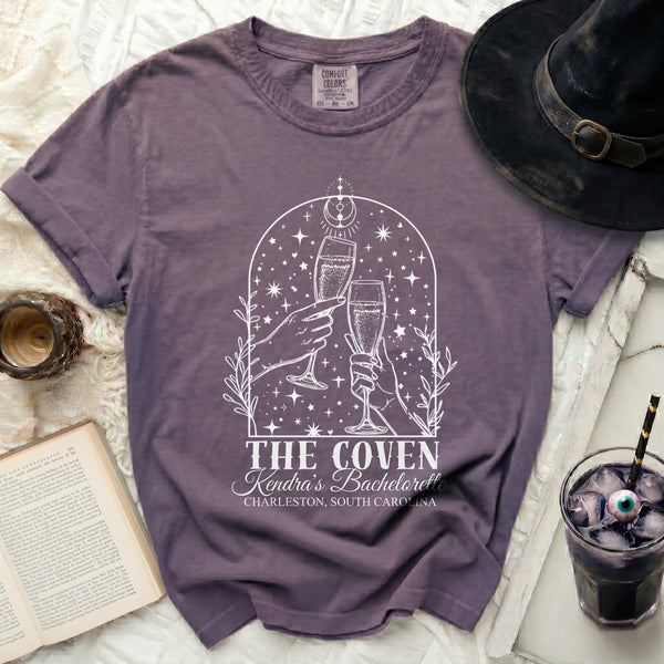 Celestial Bride's Bachelorette T-Shirt in Grape